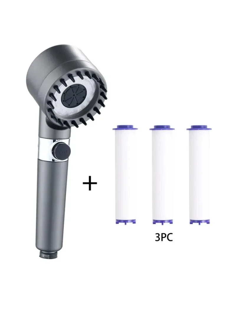 Luxury 3-Mode High-Pressure Showerhead – Spa-Like Rainfall & Purifying Filter for Ultimate Refreshment