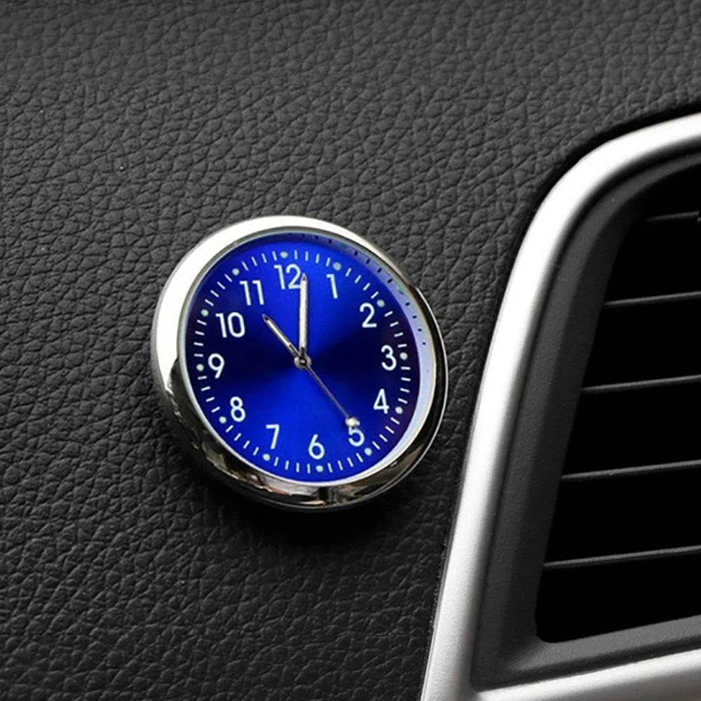 Glowing Mini Analog Car Clock (Stick On)